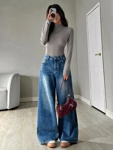SHEIN EZwear 女士連體衣 - 深灰色 - 查看 3