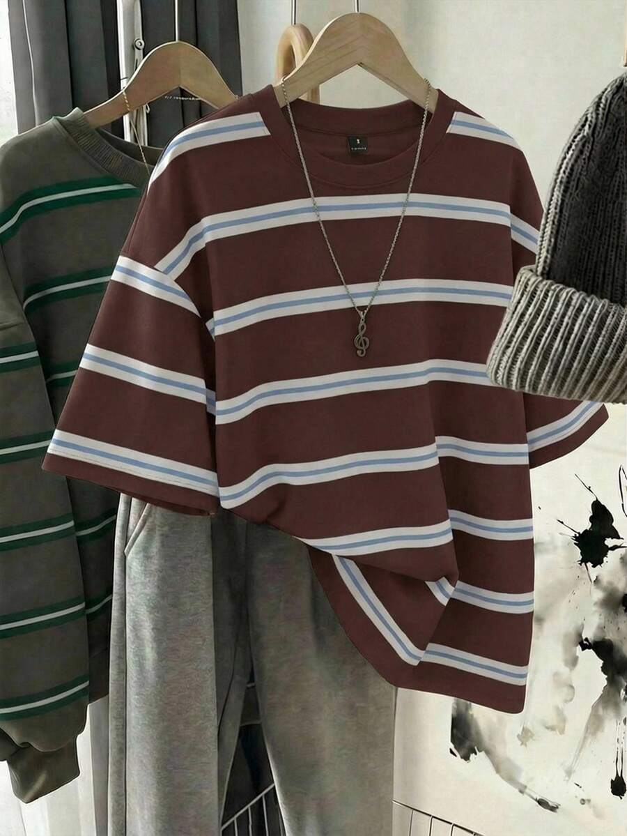 SHEIN EZwear Plus Size T-Shirts - Multicolor - View 1
