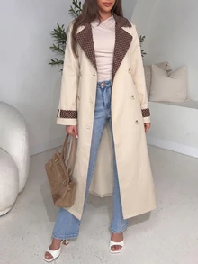 Breezaya Women Trench Coats - Apricot - View 1