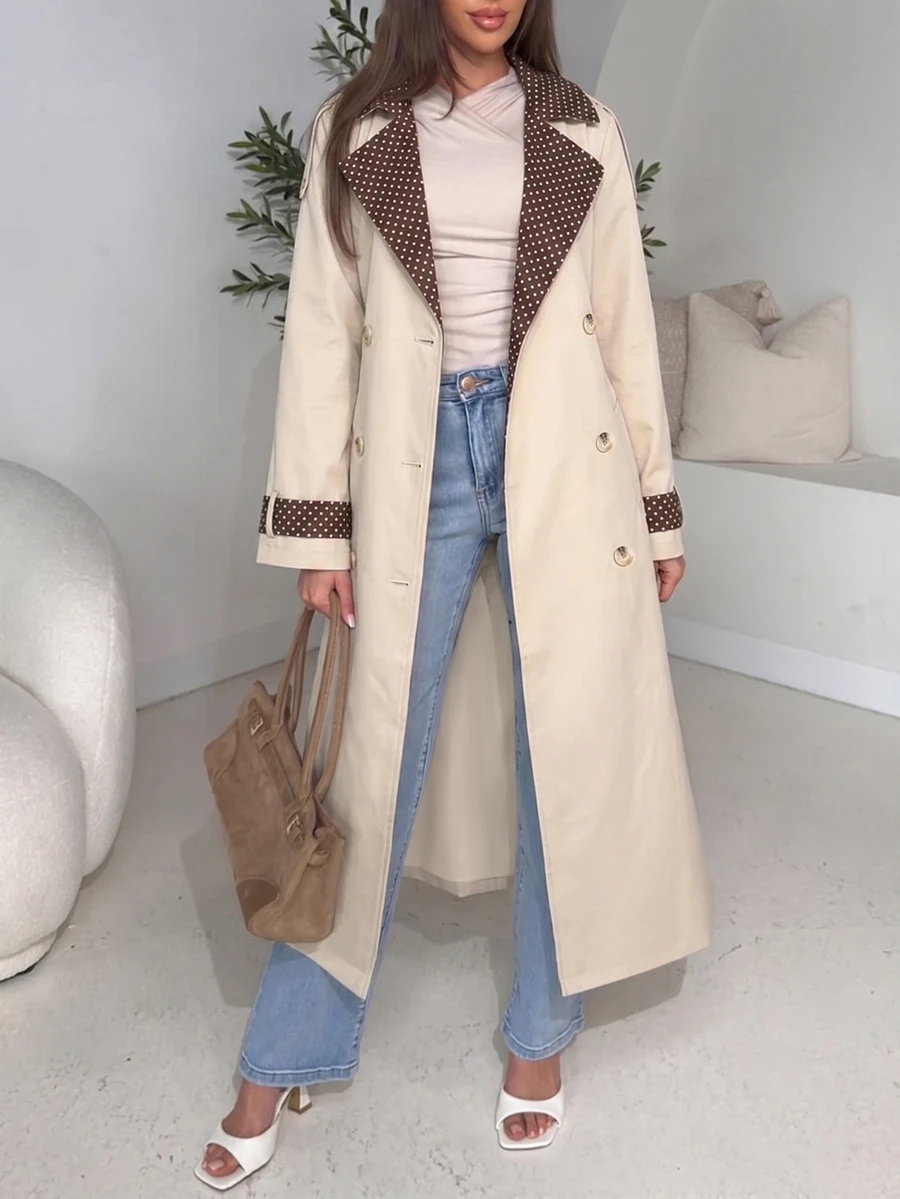 Breezaya Women Trench Coats - Apricot - View 1