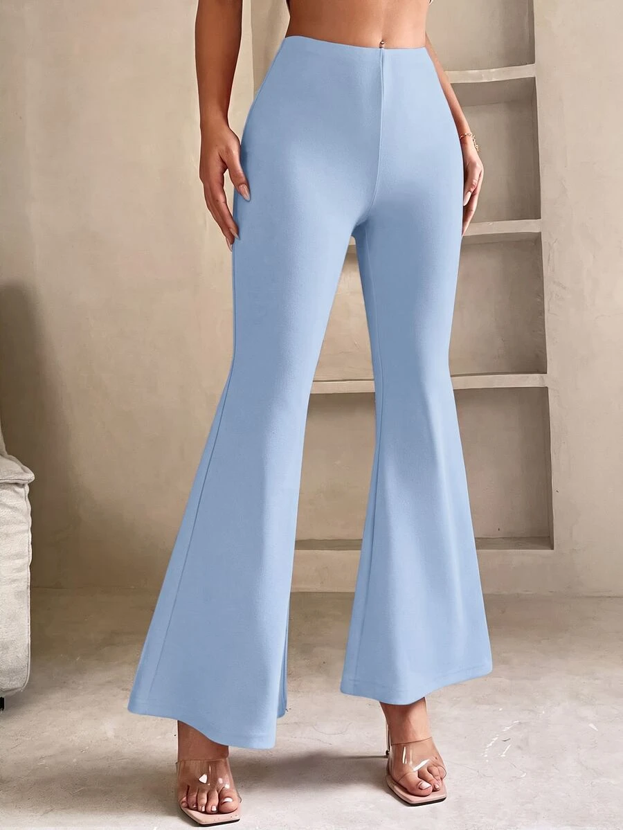 SHEIN PETITE Women Pants - Baby Blue - View 1