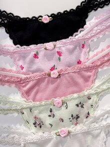 PetitDoll 2件組女款丁字褲 - 彩色 - 查看 3