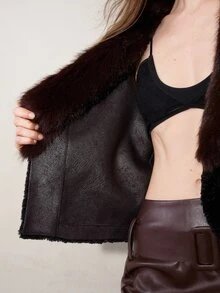 MOTF PREMIUM WOMEN FAUX FUR COATS - Black - View 8