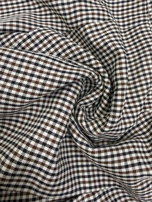 SHEIN PariChic Houndstooth Print Pleated Skirt - Khaki - View 5