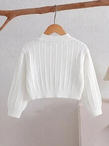 SHEIN Baby Girls Cardigans - White - View 2