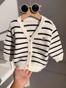 SHEIN Baby Boys Autumn Cardigans - Multicolor - View 3
