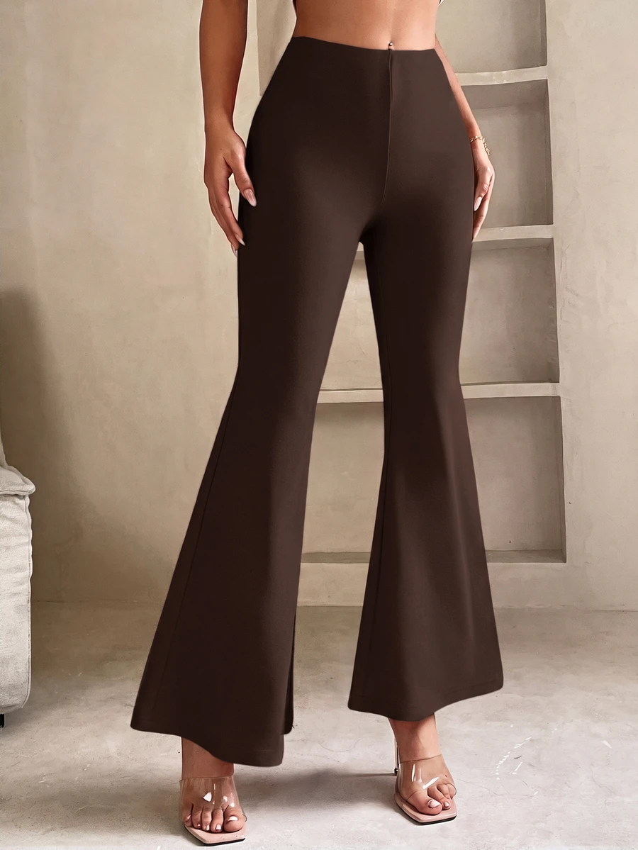 SHEIN PETITE Women Pants - Brown - View 1
