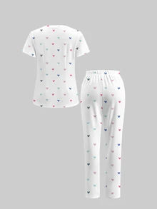 TaskEZ 1pc Cartoon Graphic Scrubber & 1pc Pants - Multicolor - View 2