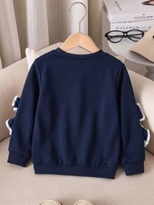 SHEIN Young Girls Sweatshirts - Blue - View 2