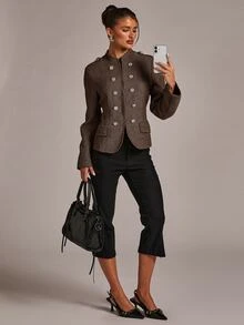 SHEIN BAE Women Coats - MultiWarna - View 7