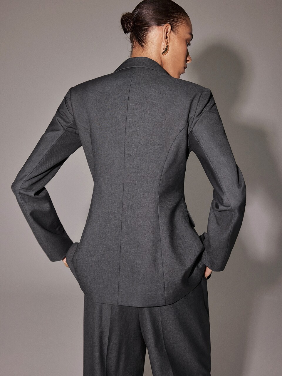 Anewsta Essential Lapel Neck Single Button Blazer & Pants