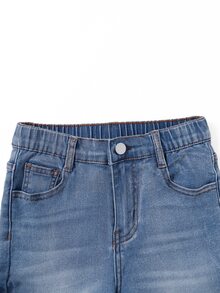 SHEIN Vaqueros Niñas (8-12) - Azul lavado medio - Ver 4