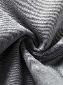 SHEIN 青少年男孩貓鬍鬚水洗直筒牛仔褲 - 灰色 - 查看 9
