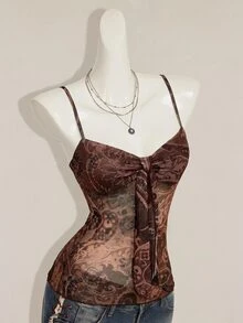 SHEIN ICON 女士背心 - 棕色 - 查看 9