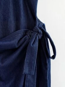 EMERY ROSE EMERY ROSE Plus Size Denim Dresses Fall/Winter - Blue - View 3