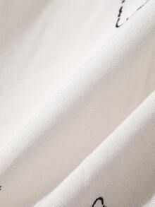 DAZY Women's Cartoon Print Robe With Belt - White - View 9
