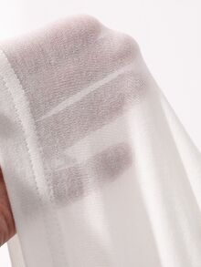 Livesso Camiseta de tirantes corta para dormir con estampado de corazón y letra, estilo cojín en el pecho - Blanco - Ver 11