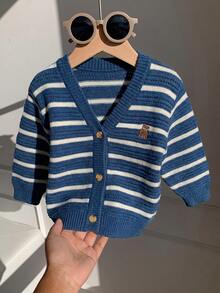 SHEIN Baby Boys Autumn Cardigans - Multicolor - View 3
