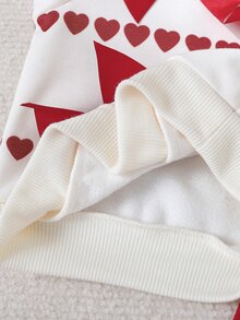 Cozy Pixies Baby Girl Heart Print Bow Front Sweatshirt & Sweatpants Set - Multicolor - View 7