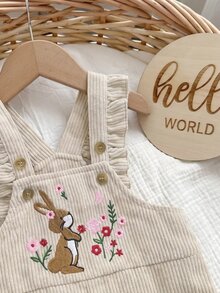 SHEIN Newborn Baby Jumpsuits - Beige - View 4
