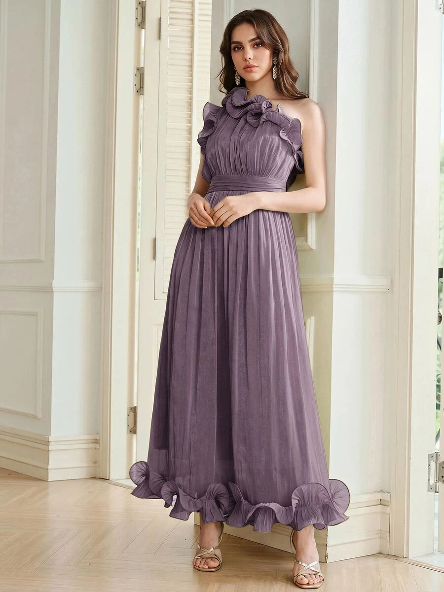 Anewsta Women Long Dresses - Bold Plum - View 1