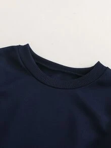 SHEIN Young Girls Sweatshirts - Blue - View 5