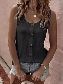 Zayélia Women Tank Tops & Camis - Black - View 4