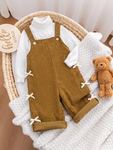 SHEIN Monos de Bebé Niña - Caqui - Ver 4