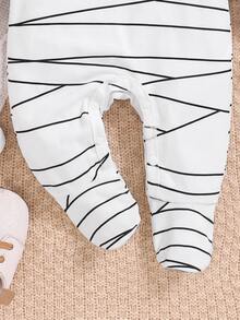 Newborn Baby Pajamas - White - View 6