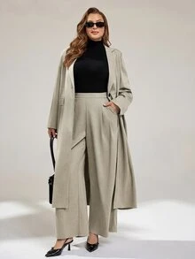 Auralis Plus Size Suit Sets - Aprikot - View 3