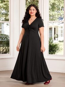 SHEIN CURVE+ Vestidos Tallas Grandes - Negro - Ver 4