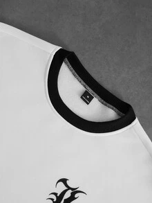 Manfinity Roghcode Men Sweatshirt Co-Ords - Black and White - View 4