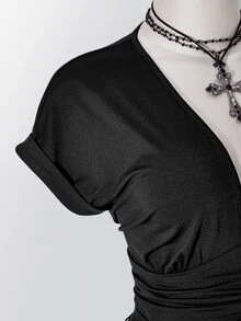 SHEIN ICON 加大襯衫 - 黑色 - 查看 12