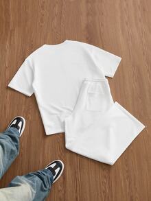 NORVETH Men T-Shirt Co-Ords - White - View 5