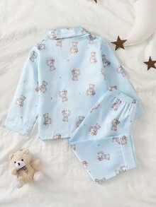 SHEIN Baby Boys Pajamas - Blue - View 3
