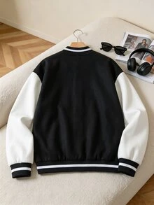 SHEIN Tween Boys Jackets - Black - View 2