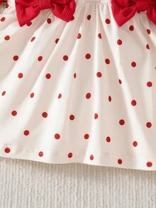 SHEIN Newborn Baby Dresses - Red and White - View 10