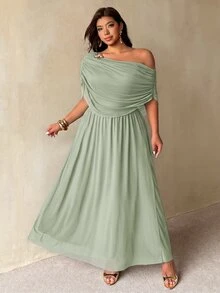 Auralis 加大洋裝 - 薄荷綠 - 查看 3