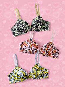 THE POWERPUFF GIRLS X SHEIN Women's Cute Cartoon Print Underwear, Versatile For Daily Wear - Multicolor - View 3