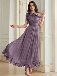 Anewsta Women Long Dresses - Bold Plum - View 3