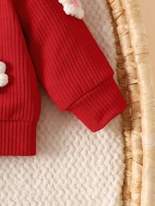 SHEIN Newborn Baby Sets - Red - View 5