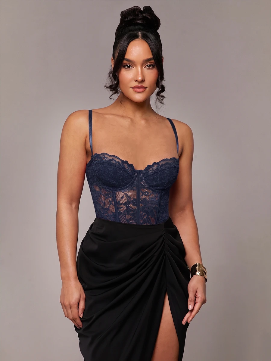 Silquee Women Bodysuits - Navy Blue - View 1