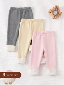 SHEIN 3件組女嬰下身褲 - 彩色 - 查看 3