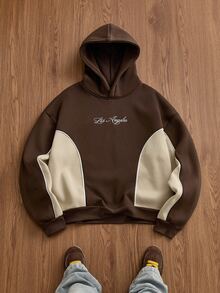 ESTAVOR Men Hoodies - Brown - View 1