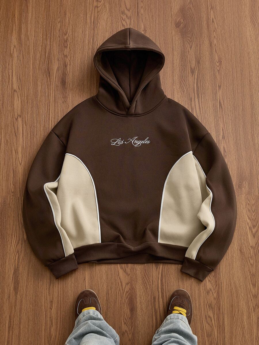 ESTAVOR Men Hoodies - Brown - View 1