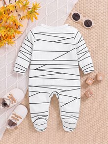 Newborn Baby Pajamas - White - View 2