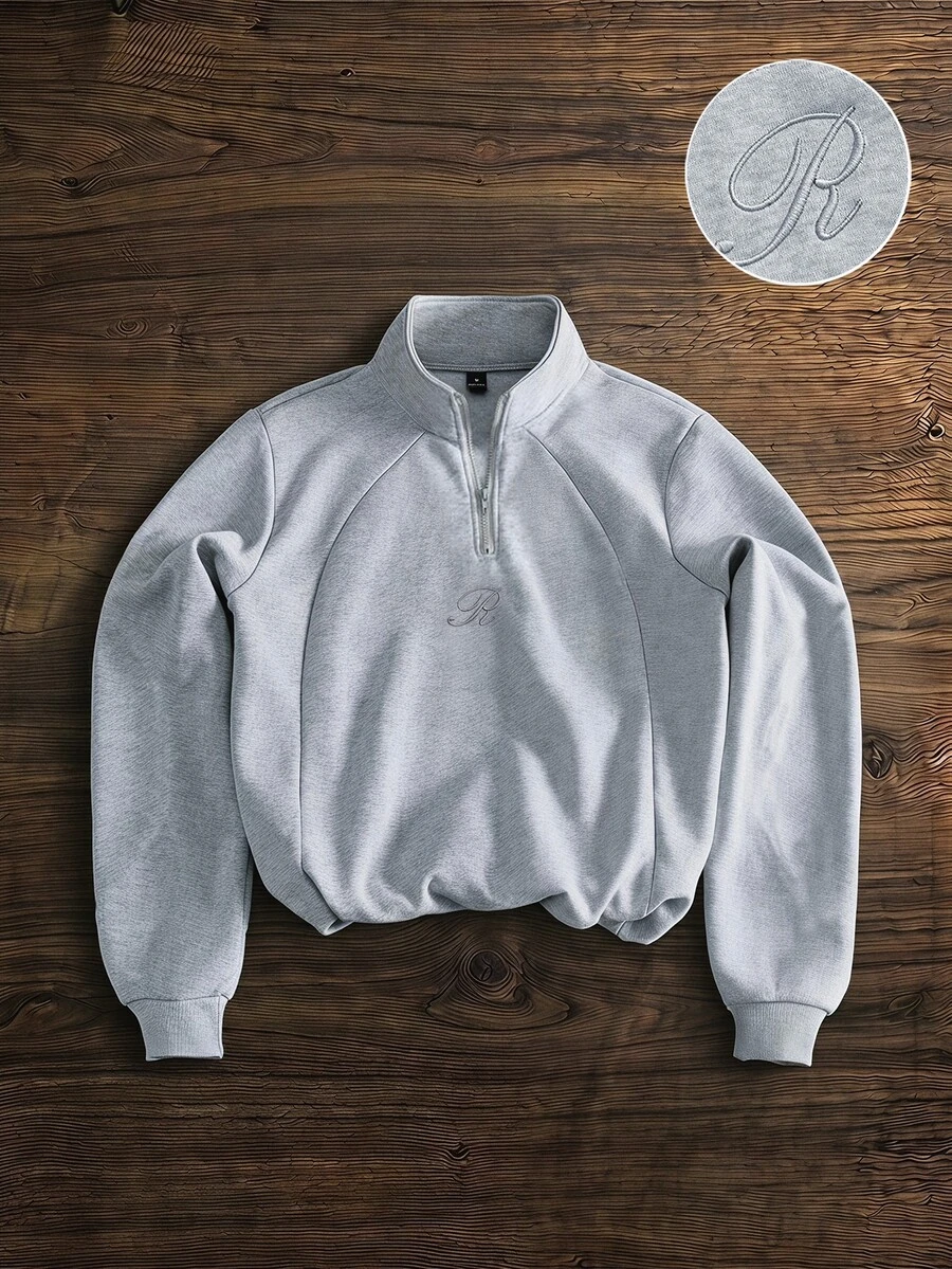 SWAVVY Men Sweatshirts - Light Grey - View 1