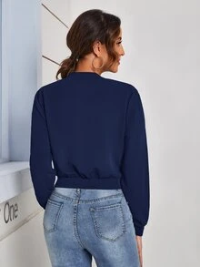 Dayvera Women Lightweight Jackets - Navy Blue - View 2