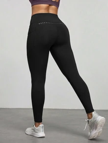 SHEIN Velisys 運動打底褲 - 彩色 - 查看 5