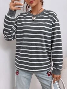 SHEIN EZwear 女士衛衣和連帽衫 - 深灰色 - 查看 6